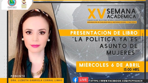 Presentación de libro: "La política ya es asunto de mujeres".