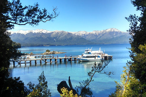 Vista espectacular do Lago Nahuel Huapi.