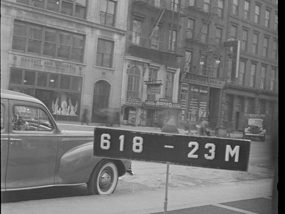 Casa Moneo’s original storefront at 218 West 14th Street, Manhattan. Photograph from the 1940s Tax Department Collection.