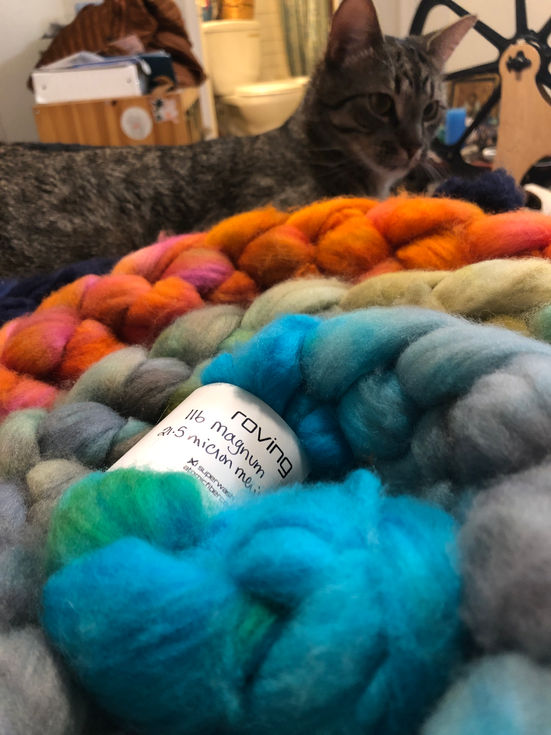 roving dyed by Atomic Fiber Company