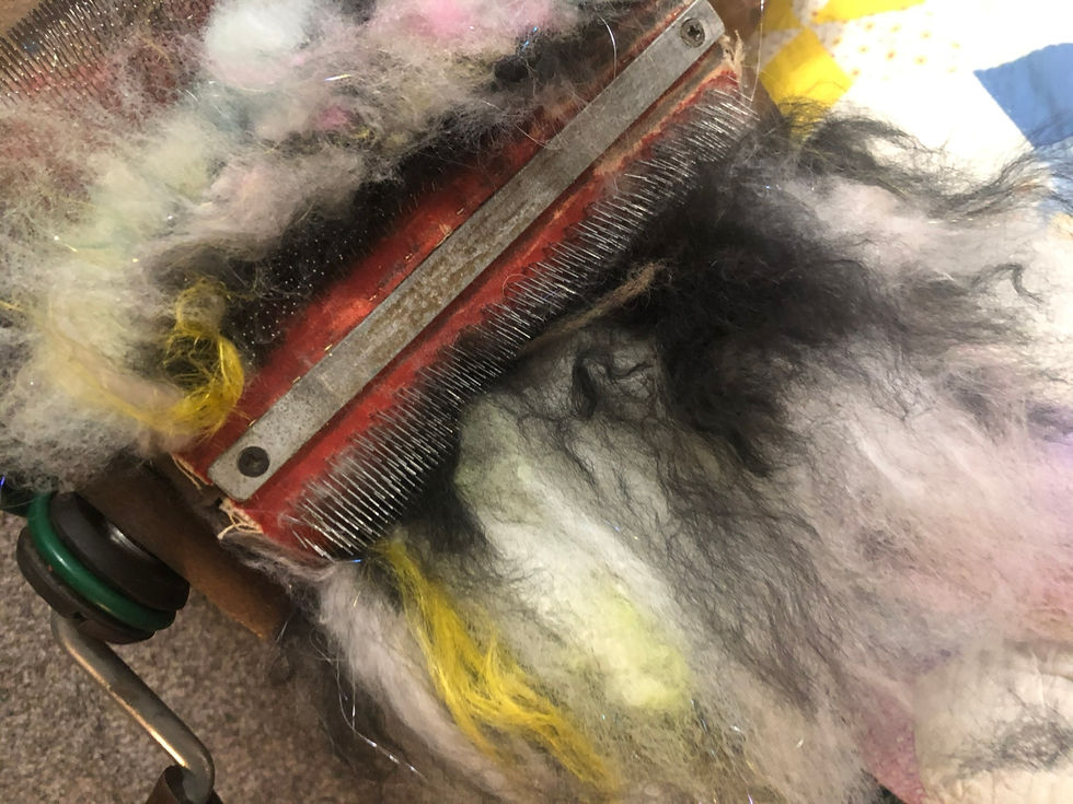 taking the batt off the carder