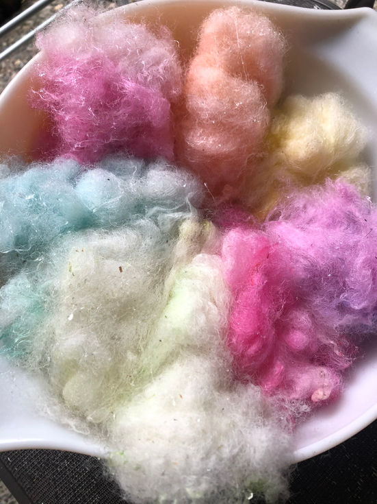easter egg dyed wool