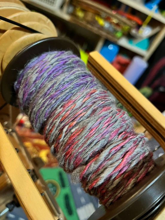 two ply angora and merino/silk