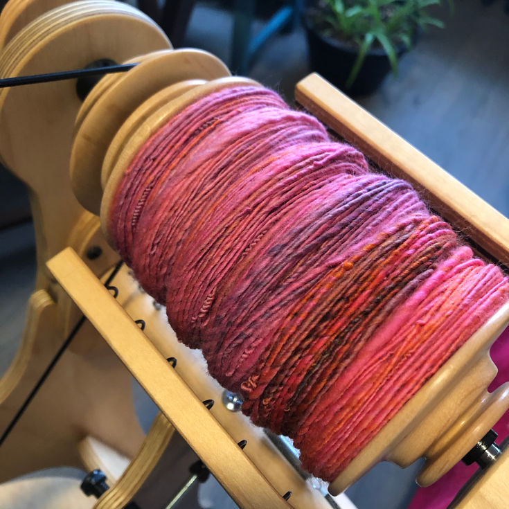 first bobbin full!