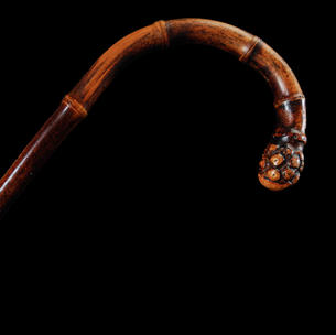 A Root Ball Gentlemans Walking Cane C. 1841.