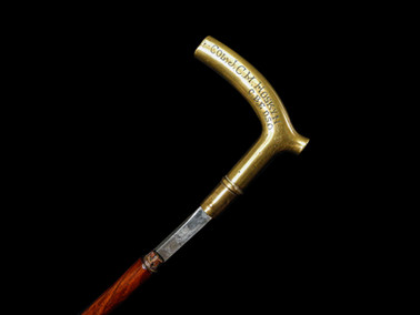 A Brass Sword Stick C. 20th CENTURY.
