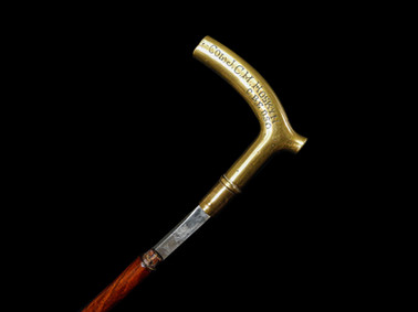 A Brass Sword Stick C. 20th CENTURY.