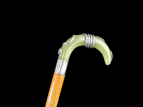 An Onyx Serpent Walking Cane C. 20th Century. Item: 138