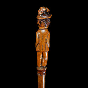 A Grotesque Folk Art Caricature Gentleman Walking Cane Circa 19th Century.
Item: 154