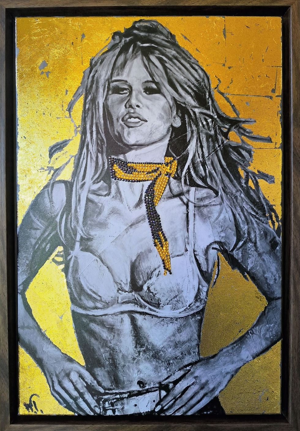Maria Trattner - "Claudia Schiffer* Gold - Kunstwerk
