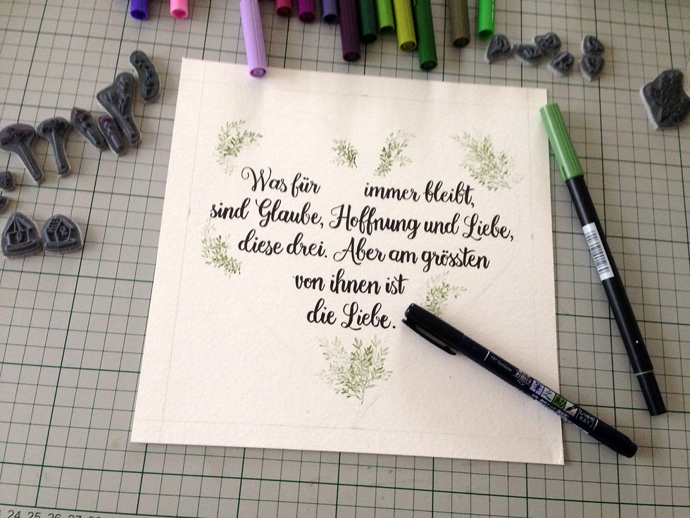 Handlettering mit einem Tombow Fitzstift