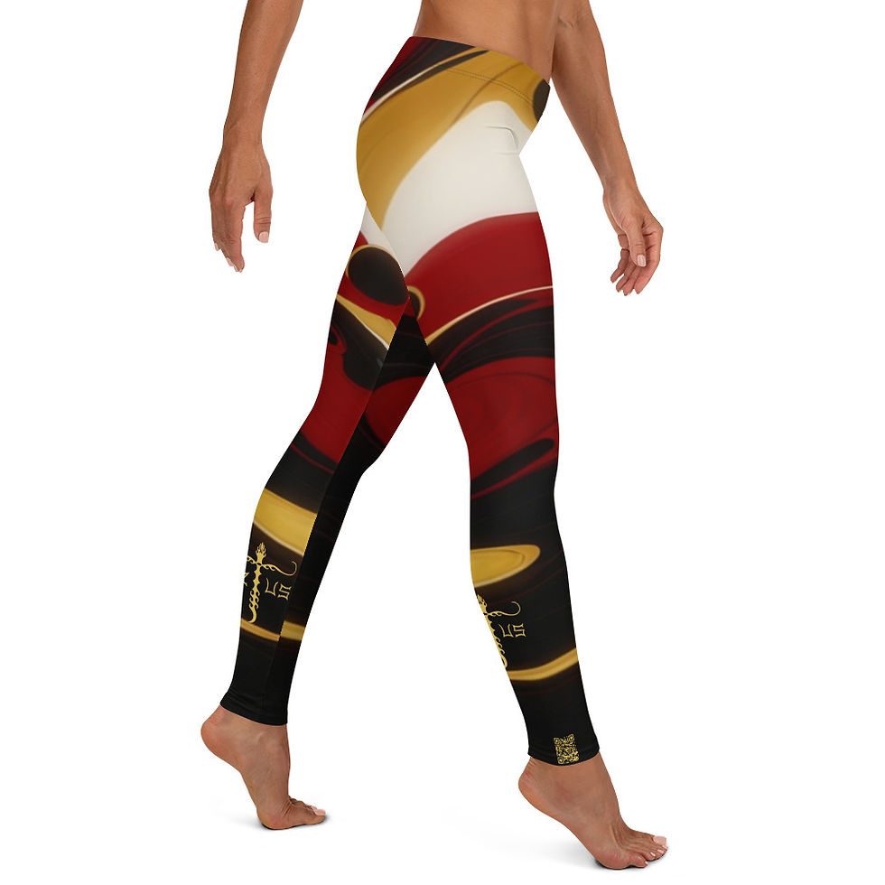 Thumbnail: Women's Leggings GZUS Red, Gold, White and Black