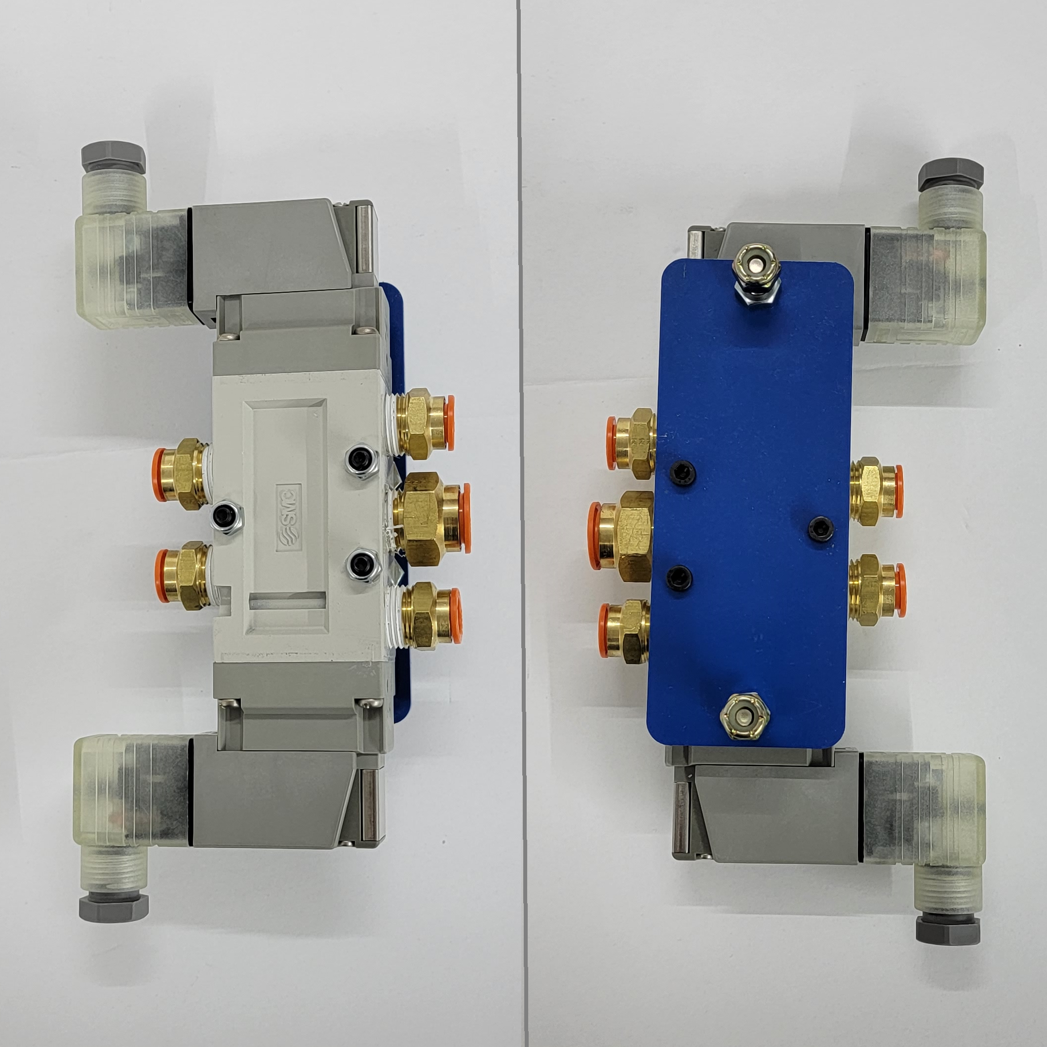 PD-0018-1 SMC VF5 Double Valve with Fittings and Base