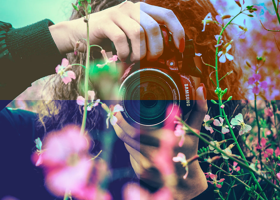 Original photo versus three different curves presets created by Running With Foxes