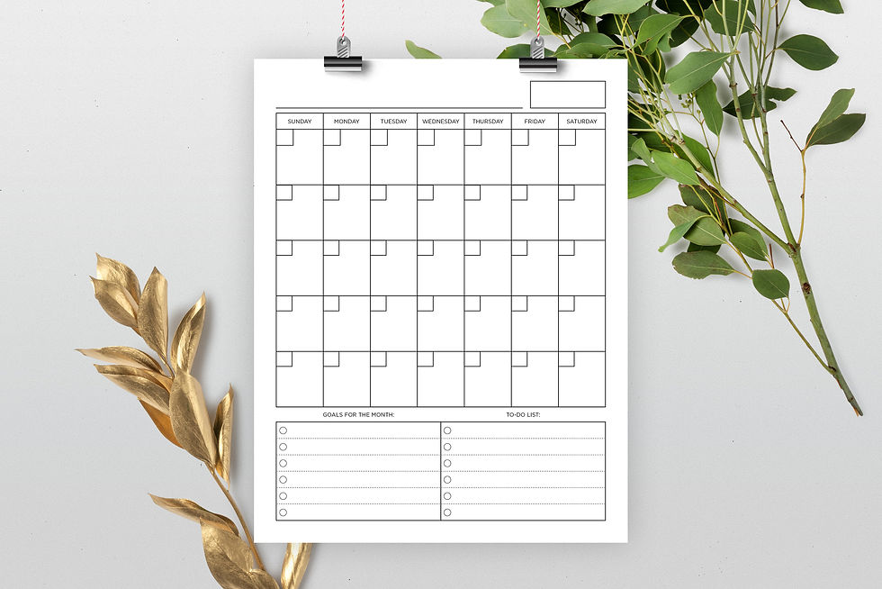 8.5" x 11" Calendar, 8.5x11 Calendar, Calendar Template, Printable Calendar, Vertical Calendar, Forever Calendar, PDF