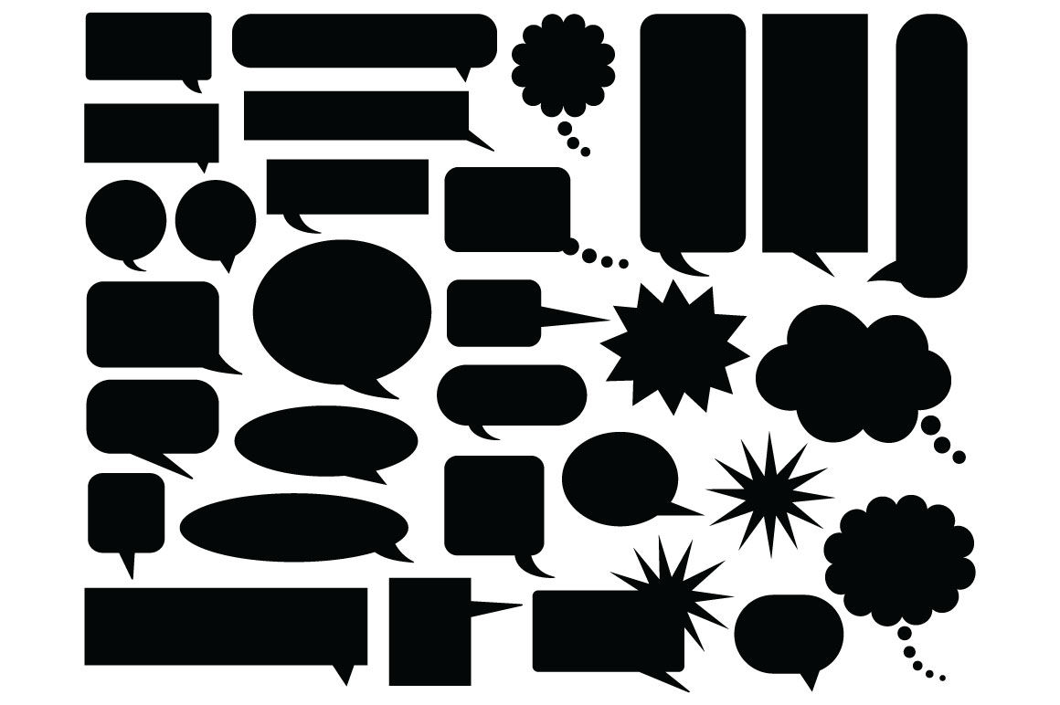 Comic Speech Bubble Clip Art, PNG, SVG, VECTOR, Comic Book Text Bubble, Comic Book Clipart