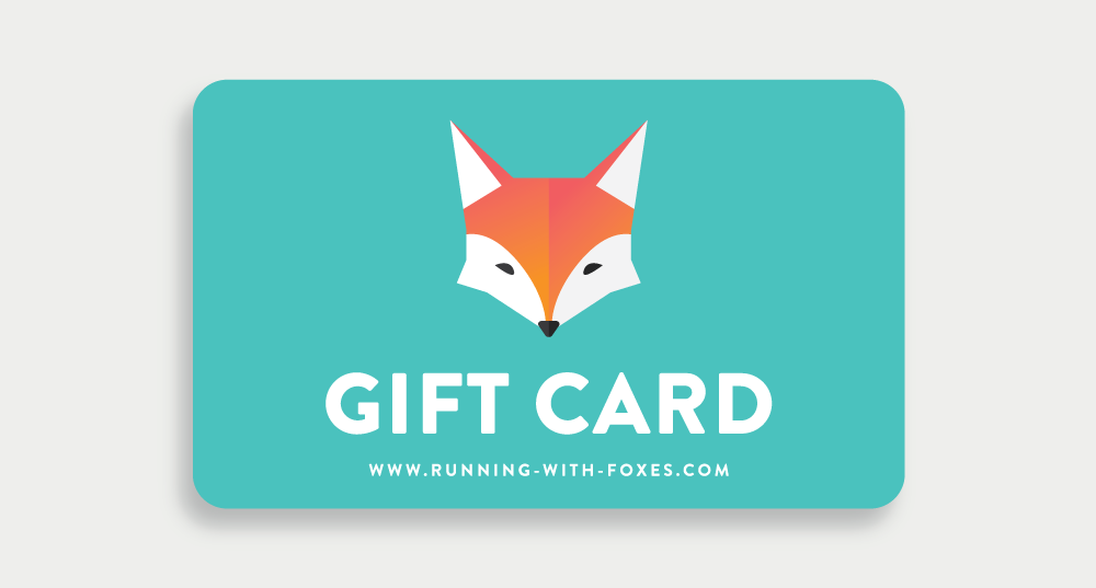 Gift card running with foxes