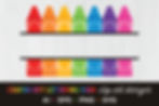 Crayon DIY Lettering Sign Clip Art Set, PNG, SVG, VECTOR, Rainbow Crayon Label, Classroom Decorations, Back to School