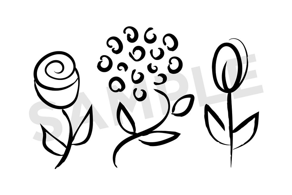Thumbnail: Plant & Flower Specimen Doodle Clip Art Set, Floral Clipart, PNG, SVG, VECTOR