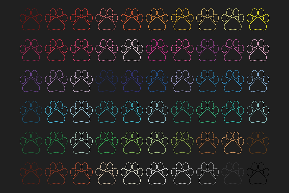 Thumbnail: Dog Paw Print Clip Art Set, Dog Icons, PNG, SVG, VECTOR