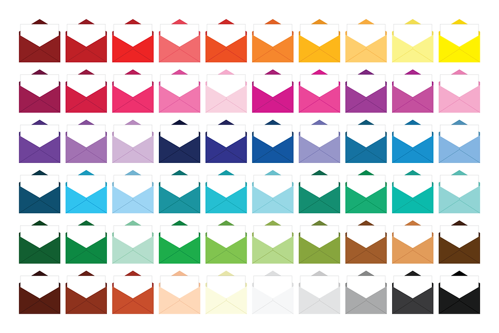 Open Letter Envelope Clip Art Set, PNG, SVG, VECTOR