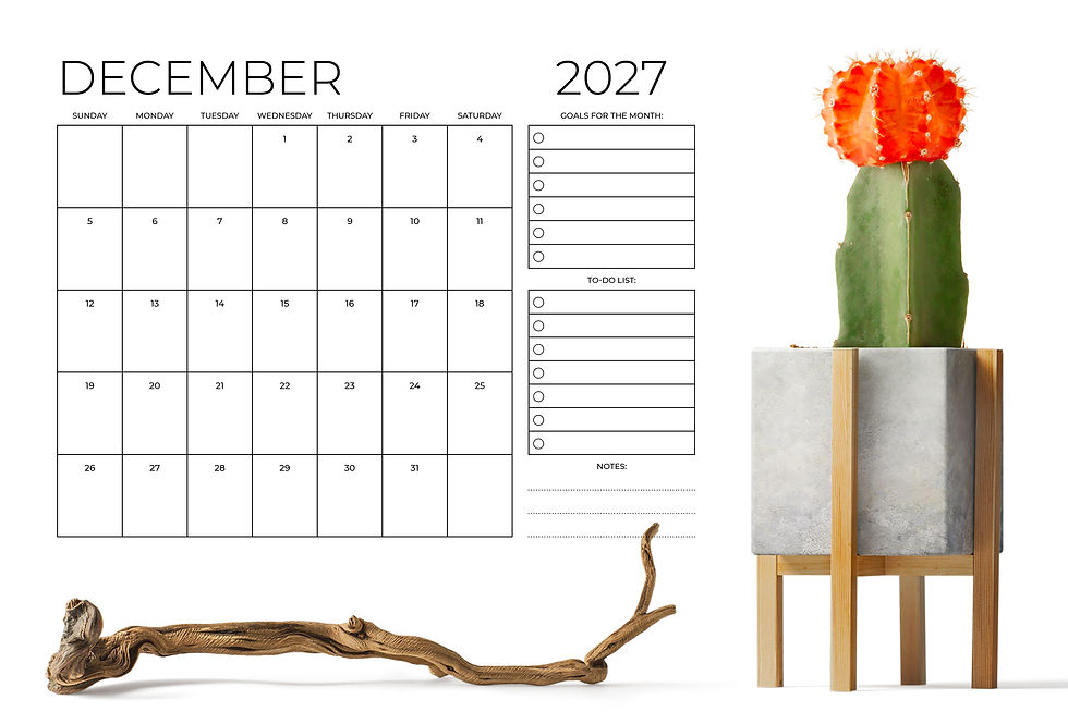 Thumbnail: 2027 8.5 x 11 Inch Planner Calendar Template, Calendar PDF, Printable Calendar, Blank Calendar, PDF