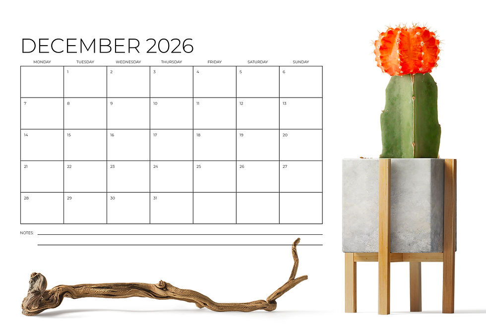 Thumbnail: 2026 A4 Thin Sans Serif Monday to Sunday Calendar Template, Calendar PDF, Printable Calendar, Blank Calendar