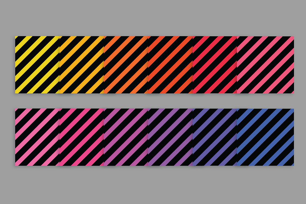Thumbnail: Black Rainbow Seamless Stripes Digital Paper Pattern, Horizontal Stripes, Diagonal Stripes, Vertical Stripes