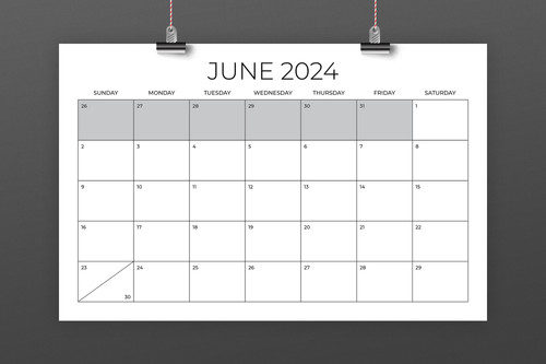 2024 11 x 17 Inch Office Calendar Template | Running With Foxes