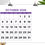 Thumbnail: 2026 Large Number Bold COLOR 8.5 x 11 Inch Calendar Template, Blank Calendar, Printable Calendar, PDF, JPG, PNG, INDD