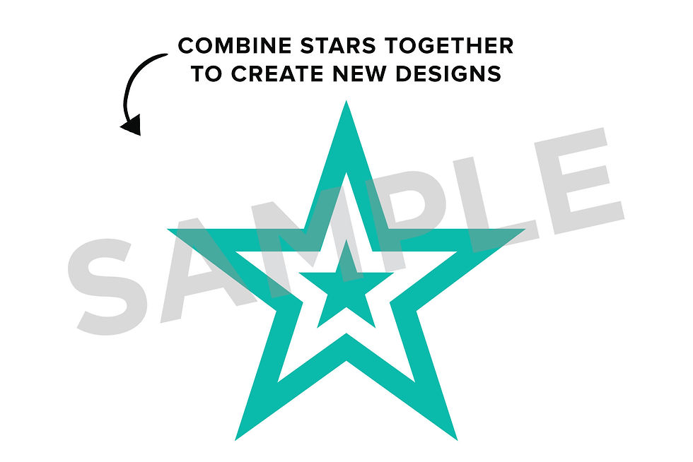 Thumbnail: Star Trio Clip Art Set, Star Icons, PNG, SVG, VECTOR