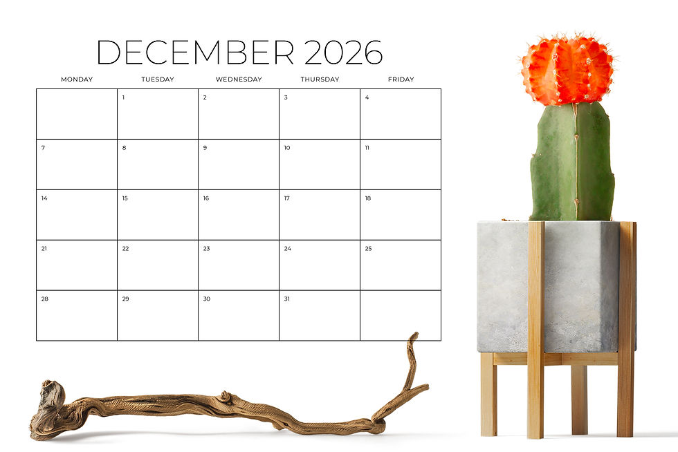 Thumbnail: 2026 8.5 x 11 Inch Thin Sans Serif Monday to Friday Calendar Template, Calendar PDF, Printable Calendar, Blank Calendar