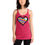 Thumbnail: 8-Bit Patchwork Pixel Heart Rainbow Women's Racerback Tank
