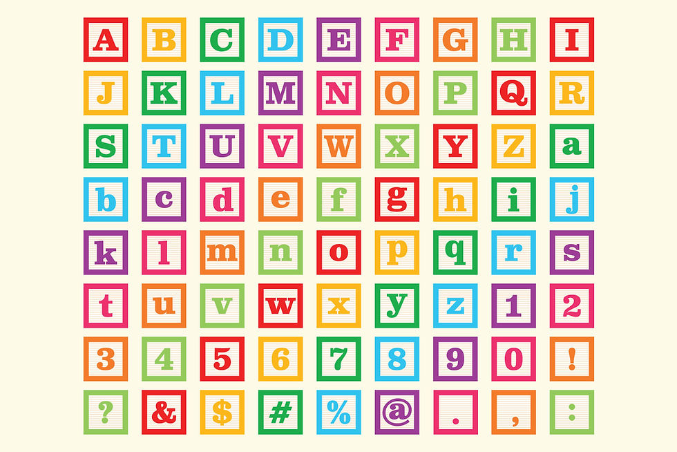Thumbnail: Alphabet Blocks Clip Art Set, PNG, SVG, VECTOR