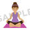 Thumbnail: Yoga Girls Clip Art Set, Sitting Pose, PNG, SVG, VECTOR