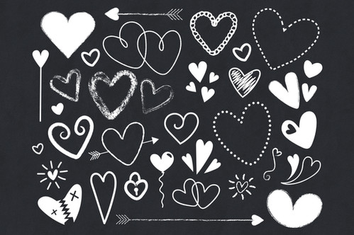 Chalkboard Heart Clip Art Set | Running With Foxes