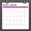 Thumbnail: 2025 Square Bold COLOR 12x12 Calendar Template, Calendar PDF, Blank Calendar, Printable