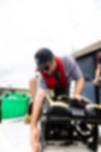 Daniel preparing the ROV to be deployed in the Eastern Arm of Bonne Bay to explore bottom habitats at different depths.