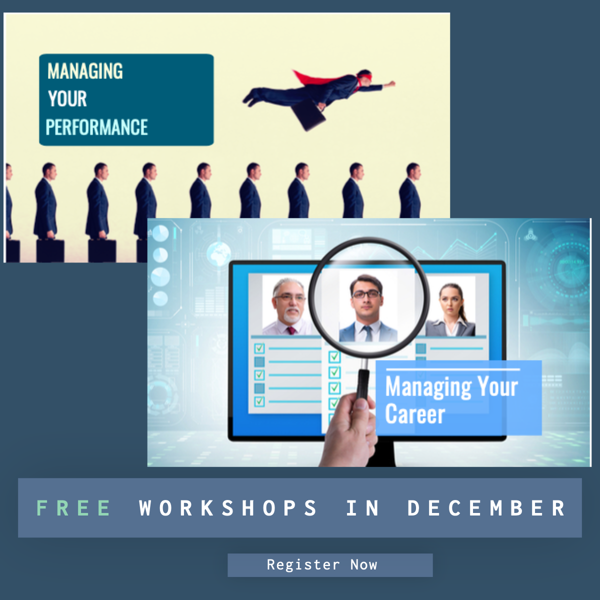 Free workshops in December, register now. content media