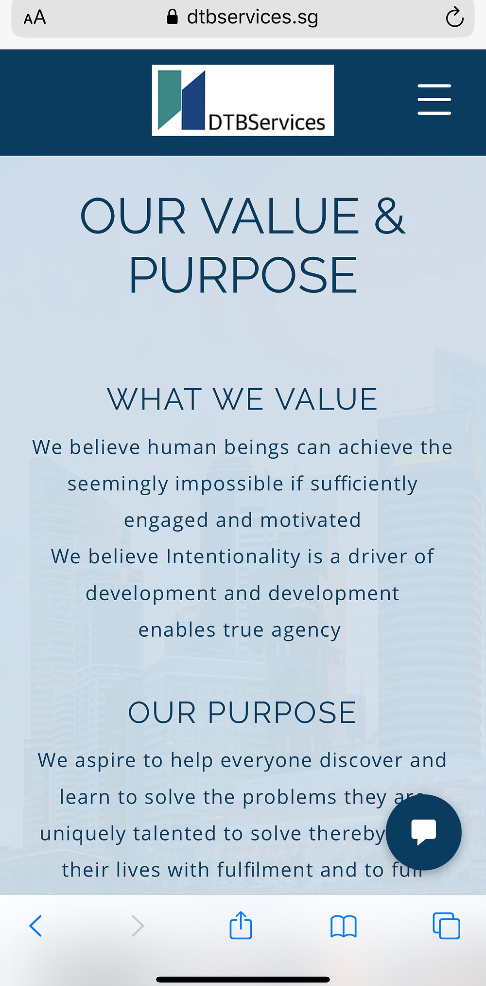dtbservices website image