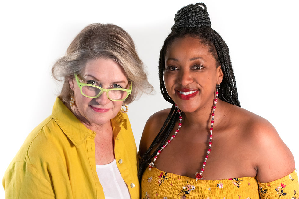 The #GiveHerACrown curators Teresa Lizamore and Phumzile Nombuso Twala