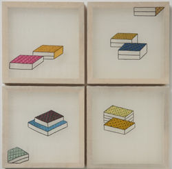 김우경1, work4, 47 x 47 cm, silk, 2021