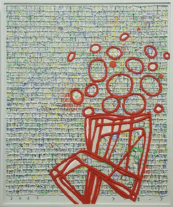 027, 김형길, 머문곳에ㅡing, 75 x 63 cm, 캔버스 위에 혼합재료, 2022