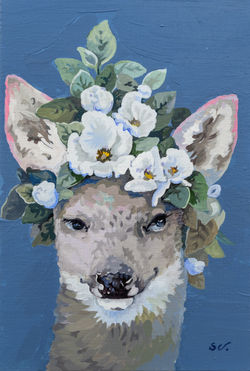 박계숙3, 나의 짝, 34 x 23 cm, oil, 캔버스에 아크릴, 2022