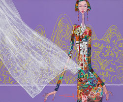 최경자3, 가시나, 38.0 x 45.5 cm, 캔버스 위에 아크릴, 2023