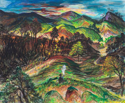 039, 조상묘 앞에서, 60.6 x 72.7 cm, 캔버스에 아크릴, 2024, 500만원