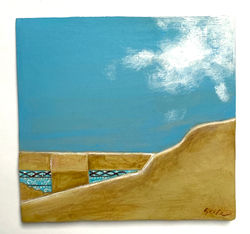 이지숙2, 찰나-산타페, 15.5 x 16.5 x 1 cm, 테라코타 위에 아크릴 채색, 2022