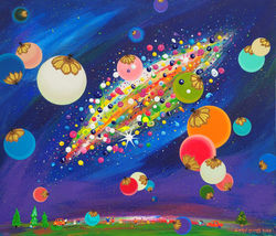 황미정1, 은하수 축제, 45.5 x 53.0 cm, Acrylic on canvas, 2022