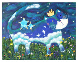 034, 구채연, 하쿠나마타타, 34.8 x 27.3 cm, mixed media on canvas, 2024, 90만원