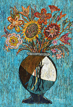 009, (여행기증-미국)변해정1, 꽃의 노래, 65.1 x 45.5 cm(15호), 캔버스 위에 아크릴, 2018